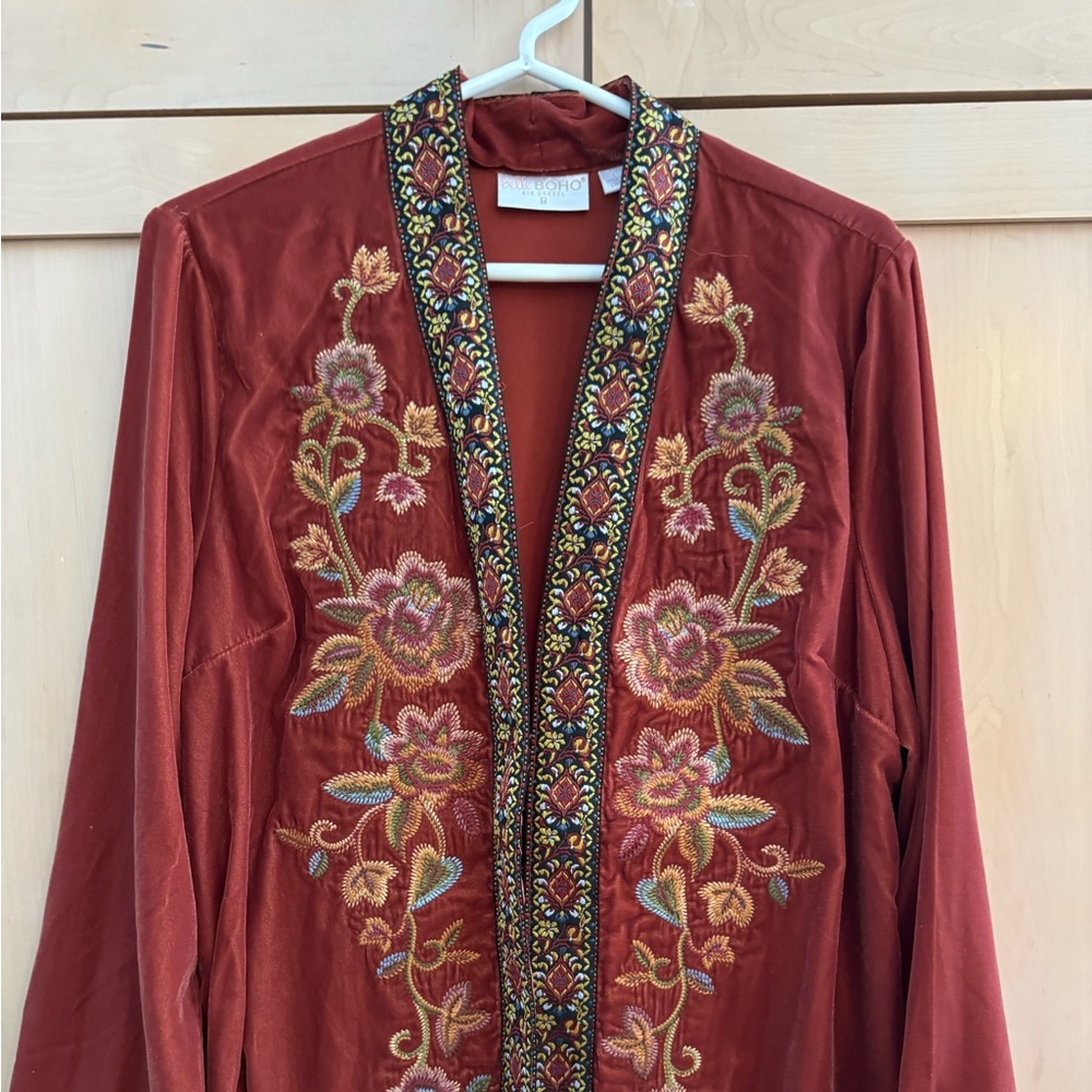 Gorgeous Belle by Kim Gravel Belle Boho Velveteen Cardy/Jacket